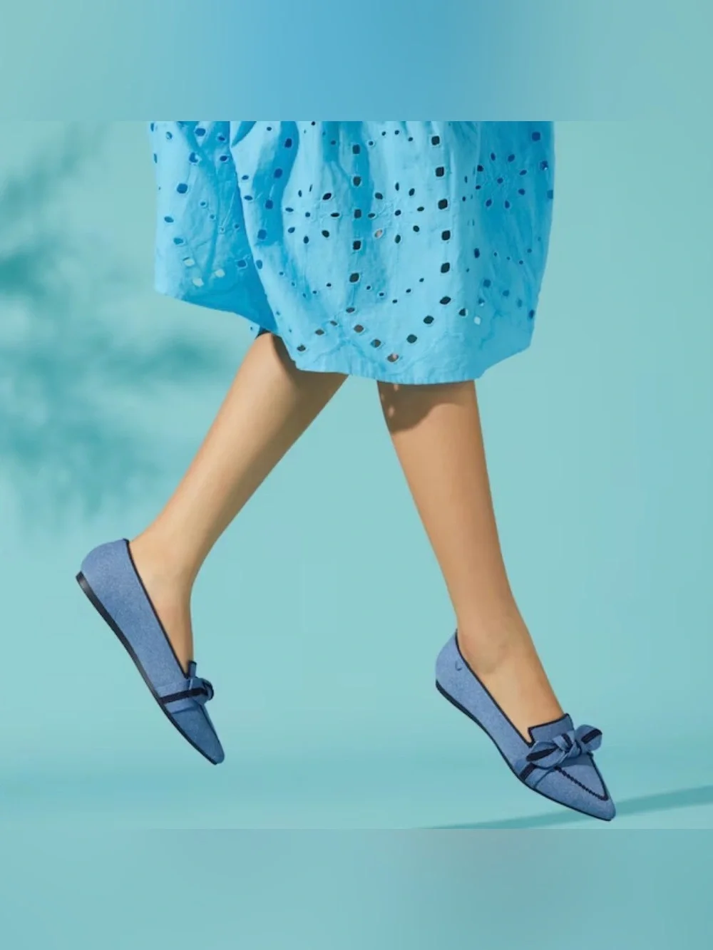 VIVAIA Pointed Toe Bow Loafers (Michelle 2.0) Denim Navy